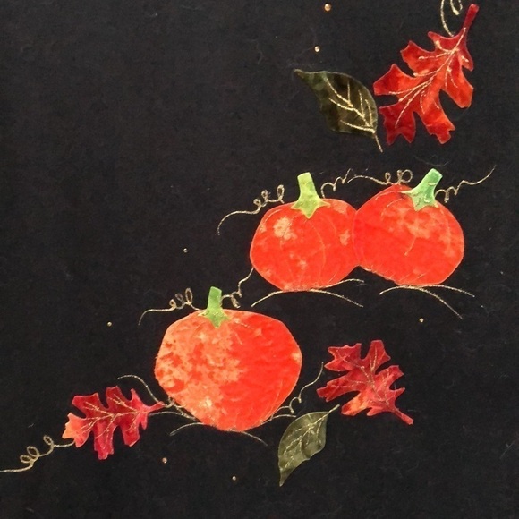 Vintage Karla Marie Pumpkin Dress Halloween Thanksgiving Crushed Velvet - Picture 3 of 11